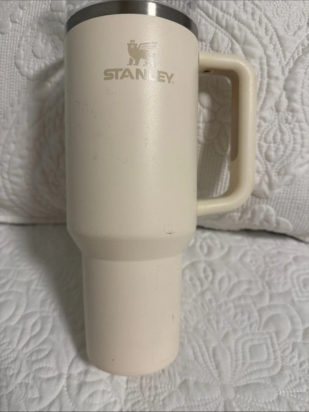 Stanley Cream Travel Mug with Handle